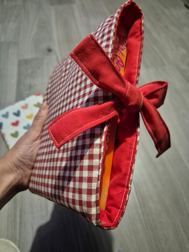 Handmade fabric book cover - handmade,