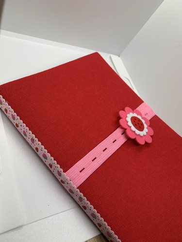 Red pink elastic - elastic, flower