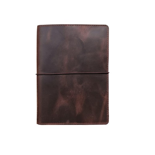 Dark brown genuine - dark, leather